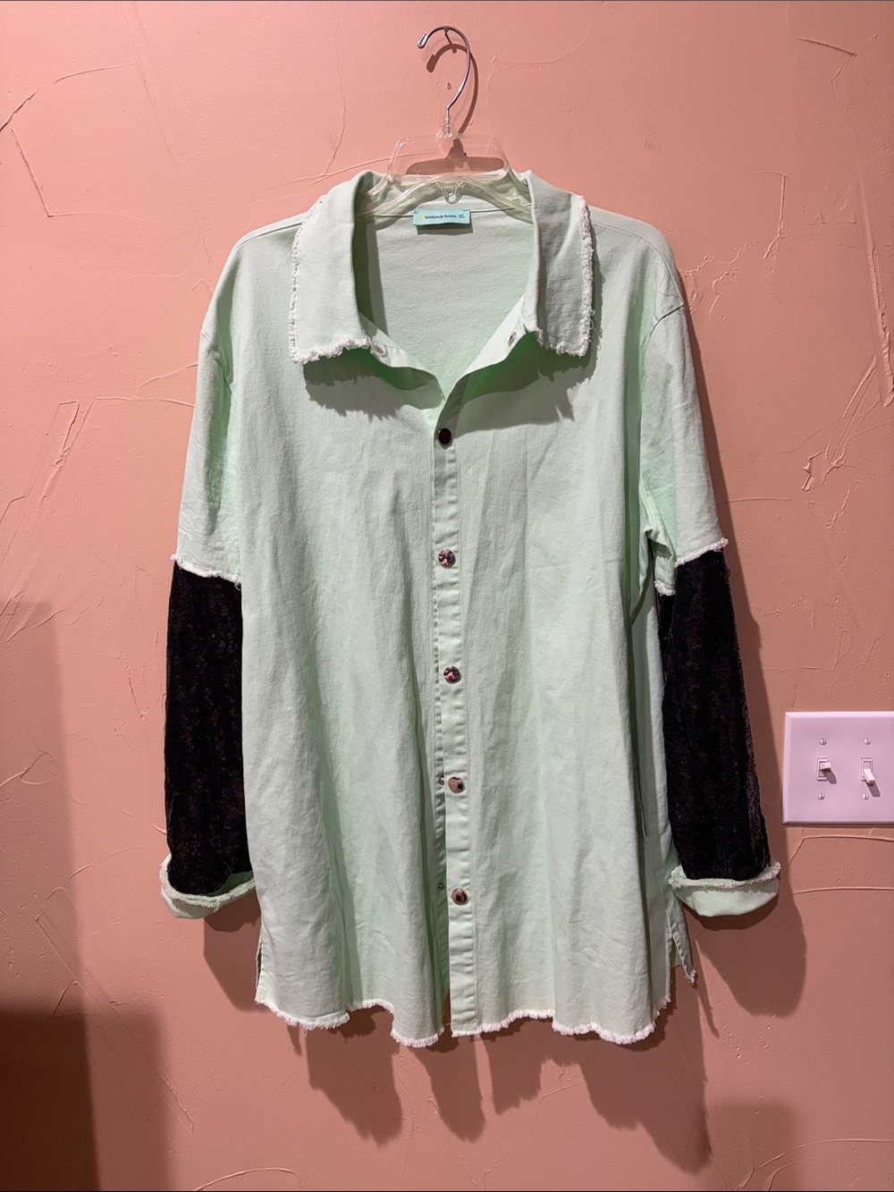 Sunshine & Rodeos Mint Green Tee  Snap Front Shirt